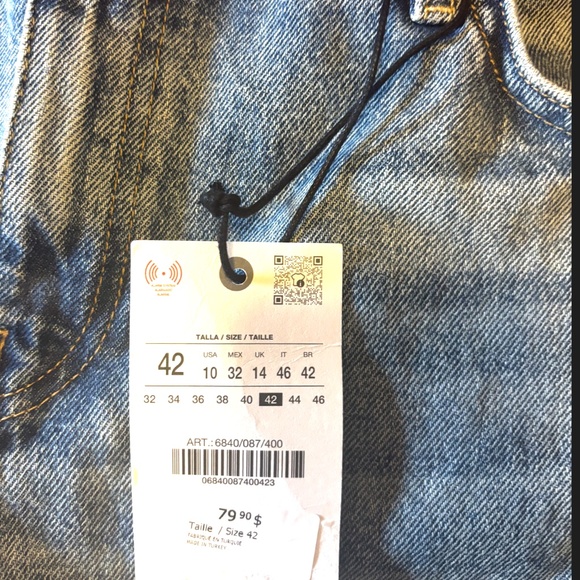Zara the Malibu straight cut mid rise jeans made in Europe NWT - Picture 5 of 10